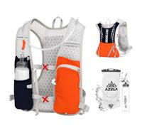 Ecofocet Chaleco Hidratacion Trail Running,Chaleco Running Hombre,Mochila Hidratacion,Mochila Running Hombre,con 1.5 L Bolsa de Agua,500ml Soft Flask,para Ciclismo,Hacer Senderismo (Naranja)