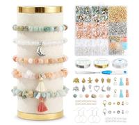 Ecofocet Kit Pulseras, 780 pcs Cuentas de Piedra Natural 6mm