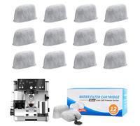 Ecofocet Paquete de 12 Insertos de Filtro de Agua para Accesorios Ninja Luxe Cafe, Filtros de Agua de Carbón Activado, Filtros de Repuesto Compatibles con Ninja Luxe Cafe ES601, ES655, ES701