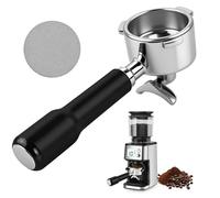 Ecofocet Portafiltro 51 mm con 3 Orejas y Doble Caño Compatible con DeLonghi Dedica EC680/EC685/EC785/EC820/EC850/EC860/EC885 - Acero Inoxidable 304 y Mango ABS, Fácil de Limpiar