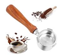 Ecofocet Portafiltro sin fondo de 51 mm acero inoxidable,Portafiltro sin Fondo de Café 3 Orejas,Compatible con DeLonghi EC0680/EC0685/Chankun/SMEG/SEVERINKA5995/EC885.CR