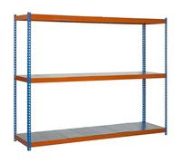 Ecoforte Estantería metálica Metal (Al x An x Pr: 150 x 120 x 60 cm, Capacidad de carga por balda: 400 kg, Número de baldas: 3 ud., Inserción,...