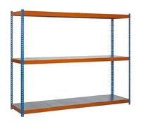 Ecoforte Estantería metálica Metal (Al x An x Pr: 200 x 120 x 45 cm, Capacidad de carga por balda: 400 kg, Número de baldas: 3 ud., Inserción,...