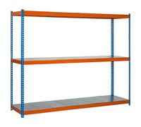 Ecoforte Estantería metálica Metal (Al x An x Pr: 200 x 120 x 75 cm, Capacidad de carga por balda: 400 kg, Número de baldas: 3 ud., Inserción,...