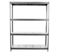 Simon Rack Estanteria Industrial, 2000x1500x450 mm, 400 kg de Punto Flexión, 4 Estantes, Estanterias Almacenaje, Estanterias Metalicas, Gris/Galvanizado - SimonTaller