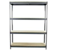 Ecoforte Estantería para cargas pesadas Chipboard (Al x An x Pr: 200 x 120 x 45 cm, Capacidad de carga por balda: 400 kg, Número de baldas: 4 ud.,...