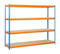Ecoforte Estantería para cargas pesadas Chipboard (Al x An x Pr: 200 x 180 x 45 cm, Capacidad de carga por balda: 400 kg, Número de baldas: 4 ud.,...