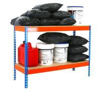 Ecoforte Estantería para cargas pesadas Chipboard (Al x An x Pr: 90 x 120 x 75 cm, Capacidad de carga por balda: 400 kg, Número de baldas: 2 ud.,...