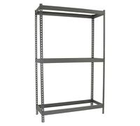 Ecoforte Estantería para cargas pesadas Metal (Al x An x Pr: 200 x 120 x 60 cm, Número de baldas: 3 ud., Inserción, Gris, Capacidad de carga por...
