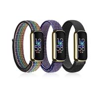 Ecogbd Correa de Nylon de Recambio Compatible con Fitbit Luxe, Correas deporte ajustables, tejido suave, transpirable, elástico bucle, mujer hombre