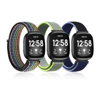 Ecogbd Correa de Nylon de Recambio Compatible con Fitbit Versa 4/Versa 3/Sense 2/Sense, Correas Ajustables para Reloj Deportivo Mujer Hombre, Correa de Tejido Suave y Transpirable