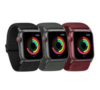 Ecogbd Correa de repuesto elástica ancha compatible con Apple Watch 38mm 40mm 41mm 42mm 44mm 45mm, Correas anchas de nailon de tela para iWatch Series 7,6,5,4,3,2,1,SE hombres y mujeres 3Pack