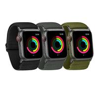 Ecogbd Correa de repuesto elástica ancha compatible con Apple Watch 38mm 40mm 41mm 42mm 44mm 45mm, Correas anchas de nailon de tela para iWatch Series 7,6,5,4,3,2,1,SE hombres y mujeres 3Pack