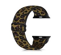 Ecogbd Correa de repuesto elástica compatible con Apple Watch de 38 mm, 40 mm, 42 mm, 44 mm, correa de nylon suave compatible con iWatch Series 6, 5, 4, 3, 2, 1, SE (leopardo, 38mm/40mm)
