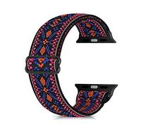 Ecogbd Correa de repuesto elástica compatible con Apple Watch de 38 mm, 40 mm, 42 mm, 44 mm, correa de nylon suave compatible con iWatch Series 6, 5, 4, 3, 2, 1, SE (Bohemia r, 42mm/44mm)