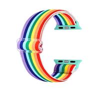 Ecogbd Correa de repuesto elástica compatible con Apple Watch de 38 mm, 40 mm, 42 mm, 44 mm, correa de nylon suave compatible con iWatch Series 6, 5, 4, 3, 2, 1, SE (42 mm/44 mm, multicolor)