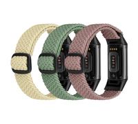 Ecogbd Correa de repuesto elástica de nylon compatible con Fitbit Charge 5, pulsera deportiva transpirable ajustable de tejido suave para mujeres hombres