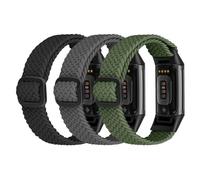 Ecogbd Correa de repuesto elástica de nylon compatible con Fitbit Charge 5, pulsera deportiva transpirable ajustable de tejido suave para mujeres hombres