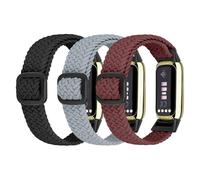 Ecogbd Correa de repuesto elástica de nylon compatible con Fitbit Luxe, pulsera deportiva transpirable ajustable de tejido suave para mujeres hombres