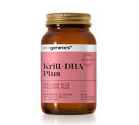 ECOGENETICS - Aceite de Krill+DHA Plus 60 Cápsulas Blandas | Fuente Premium de Omega 3 (415mg por cápsula) para Salud Cardiovascular | Potenciador Cerebral Ideales para la Concentración y Memoria