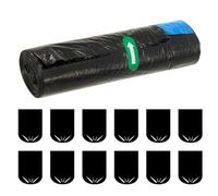 EcoGleam 12 bolsas de inodoro con cordón de transporte de material biodegradable, ideal para camping, viajes, emergencias, bolsas de basura ecológicas, antiolores, a prueba de fugas