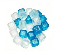 EcoGleam 24 cubitos de hielo reutilizables de grado alimenticio, sin dilución, congelación y enfriamiento rápidos de cubitos de hielo para fiestas en la piscina, picnic y camping, bar en casa (blanco