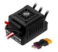 EcoGleam 60A Brushless ESC 2-3S - Regulador de velocidad electrónico para camión teledirigido 1/10 RC (negro)