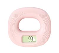 EcoGleam Anillo de agarre contable, dispositivo de entrenamiento de fuerza de mano, comprobador de agarre de silicona (rosa)