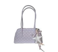 EcoGleam Bolso bandolera para mujer con lunares - Púrpura 2026 Nuevo | EcoGleam Polka Dot - Bolso bandolera (3 unidades), diseño de lunares, color morado