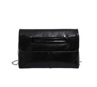 EcoGleam Bolso de mano de piel sintética con cadena, bandolera, bolso bandolera grande, bolso de mano para mujer, bolso de mano de trabajo, Negro , 290.00x270.00x10.00mm