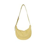 EcoGleam Cartera de mujer de piel sintética Y2K estilo media luna, grande, versátil, ligera, con múltiples bolsillos, para uso diario, citas, compras, amarillo, 300*160*80