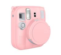 EcoGleam Funda de silicona para cámara FUJIFILM Instax Mini13, funda protectora de cuerpo completo con cubierta de lente extraíble, resistente a los golpes (rosa)