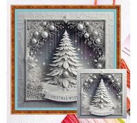 EcoGleam Hilo de algodón de 11 quilates para punto de cruz para árbol de Navidad, 40 x 40 cm