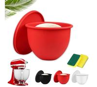 EcoGleam Juego de cuencos de silicona, accesorios para batidora Mixaid, insertos de silicona para batidora KitchenAid 5 Qt con cabezal inclinable, tazones de repuesto antiadherentes, fáciles de