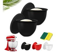 EcoGleam Juego de cuencos de silicona, accesorios para batidora Mixaid, insertos de silicona para batidora KitchenAid 5 Qt con cabezal inclinable, tazones de repuesto antiadherentes, fáciles de
