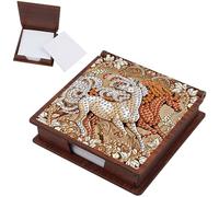 EcoGleam Juego de pintura de diamantes de madera con 160 papeles para escritorio