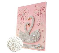 EcoGleam Kit de manualidades de cuentas de cisne con diamantes para manualidades con marco, 30 x 39,9 cm, ideas para decoración del hogar