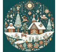 EcoGleam Kit de punto de cruz de 14 hilos, 40 x 40 cm, para decoración del hogar