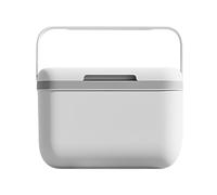 EcoGleam Nevera de camping de 5 litros, 24 horas de refrigeración y 5 - 8 horas de calor, caja de hielo aislada con asa para picnic, playa, viajes, conciertos, deportes y más (blanco gris)