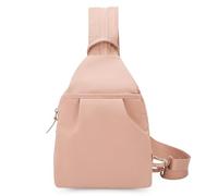 EcoGleam Nylon Crossbody Daypack Adjustable Shoulder Strap Backpack Crossbody Bag Multi-Pocket Large Convertible Capacity for Men Women Hiking Travel Sports Running, Goma-rosa, 7,87 x 4,72 x 11,81