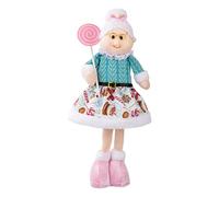 EcoGleam Old Woman - Muñeca telescópica rosa con patas retráctiles para decoración de fiestas en casa