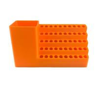 EcoGleam Portapuntas hexagonal con 50 ranuras, organizador de 1/4 pulgadas, caja de herramientas para garaje y taller