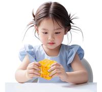 EcoGleam Puzzle de laberinto 3D 3x3, bloque mágico con bola de acero rodante, bloque de rompecabezas para niños, regalo (F)