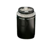 EcoGleam Termo 2 en 1 de 350 ml de acero inoxidable 316 con cuerda portátil para taza de café fría y caliente, botella de agua antideslizante con aislamiento para coche para viajes portátiles