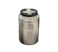 EcoGleam Termo 2 en 1 de 350 ml de acero inoxidable 316 con cuerda portátil para taza de café frío y caliente, botella de agua antideslizante con aislamiento para coche para viajes portátiles