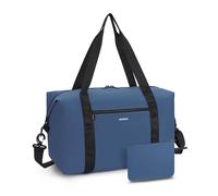 ECOHUB Bolsa de Viaje 40x30x20, Softshell Ultraligero Equipaje de Mano para Avión, Plegable y Antidesgarro con Neceser, Compatible Ryanair Vueling Wizzair, 24L, Azul