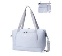 ECOHUB Bolsa de Viaje 40x30x20, Tamaño Aprobado para Ryanair Vueling Wizzair, Equipaje de Mano Impermeable, Mujer Bolsos Plegable con Húmedo Extraíble, Bolsa Maternidad Hospital 24L (Gris)