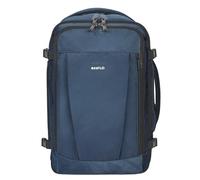 ECOHUB Mochila de Viaje Cabina Avion 40x20x25 Ryanair Con 13 Compartimentos Para Mujer y Hombre, Maleta Debajo del Asiento, Equipaje de Mano 40x30x20 20L, Recicladas, Patentado, Azul