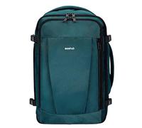 ECOHUB Mochila de Viaje Cabina Avion 40x20x25 Ryanair Con 13 Compartimentos Para Mujer y Hombre, Maleta Debajo del Asiento, Equipaje de Mano 40x30x20 20L, Recicladas, Patentado (Azul Verde)