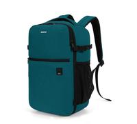 ECOHUB Mochila Viaje Cabina Avion 40x20x25, Equipaje de Mano Mochila 40x30x20, 10 bolsillos, bolsillo Antirrobo, para Ryanair, Vueling, Volotea, Resistente Agua Mochila Cabina Hombre 20L-Turquesa Azul